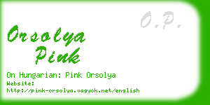 orsolya pink business card